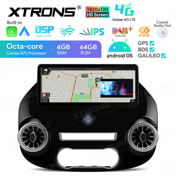 Mercedes Benz Vito W447 2014 - 2022 12,3" Android 14 Carplay Android auto wireless wifi bt gps 4g IA24M447S