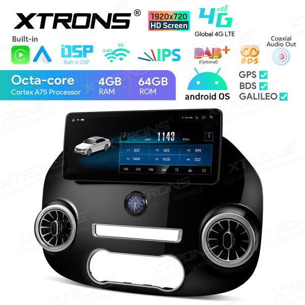 Mercedes Benz Vito W447 2014 - 2022 12,3" Android 14 Carplay Android auto wireless wifi bt gps 4g IA24M447S