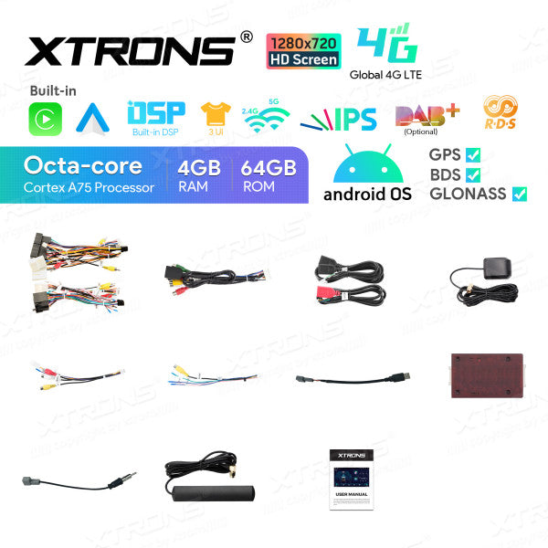 Hyundai IX35/Tucson 10.1'' Android 13 Octa Core 4+64GB Car Radio RDS WIFI GPS BT Car Multimedia Player DSP CarPlay Android auto 4G LTE IAP1235HS