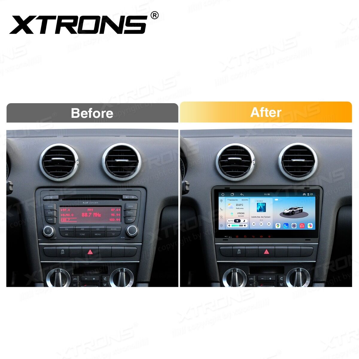 Audi A3/S3/RS3 8,8" Android 14 | 8-Core, 4 GB di RAM, 64 GB di SSD | CarPlay wireless e Android Auto | Doppio Bluetooth e inclinometro | IM84A3AH