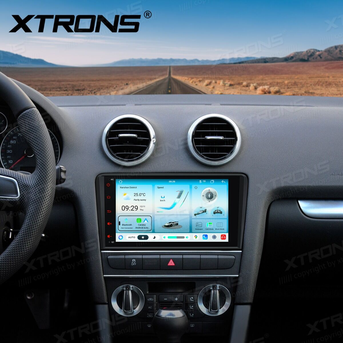 Audi A3/S3/RS3 8,8" Android 14 8-Core, 8 GB di RAM,128 GB di SSD CarPlay wireless e Android Auto Doppio Bluetooth e inclinometro IMH84A3AL