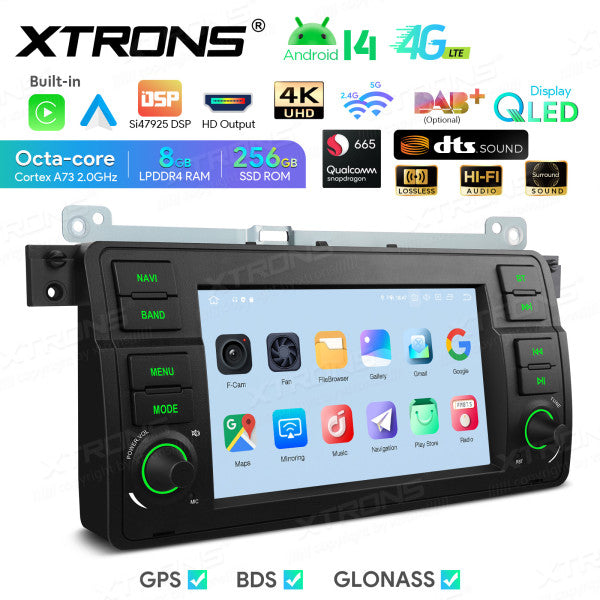 BMW E46 M3/ Rover 75/ MG ZT 7" Android 14 8/256 gb octacore Car Radio DVD Player 4G DSP CarPlay Android Auto wireless IQ7446BL
