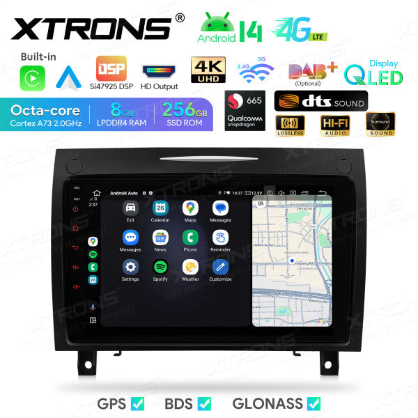 Mercedes SLK-Class R171 9" Android 14 4+64 GB Car Radio DSP Wireless CarPlay Android auto 4G WIFI IDP90M350
