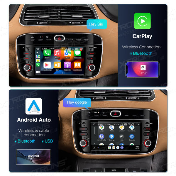 FIAT Punto evo 199 310 Linea 323 2012-2016 6.2" Android 14 Octa Core 4/64 GB Car Player CarPlay Android Auto wireless DSP WIFI 4G PX64GPFLGS