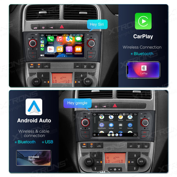 Fiat Grande Punto 2007-2012 6,1" Android 14 CarPlay Android Auto Radio RDS WIFI GPS BT PX64PTFLGS