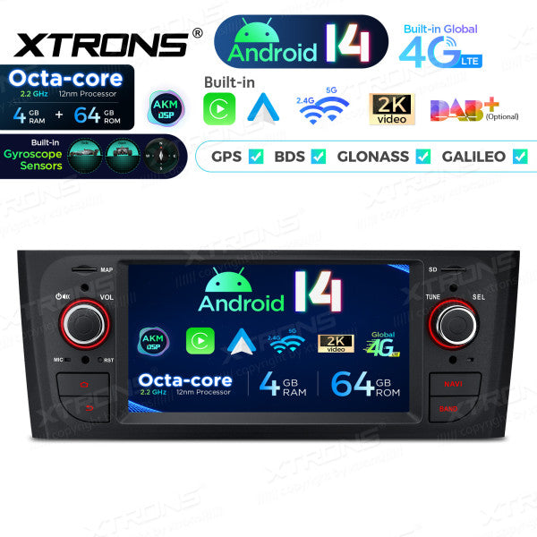 Fiat Grande Punto 2007-2012 6,1" Android 14 CarPlay Android Auto Radio RDS WIFI GPS BT PX64PTFLGS