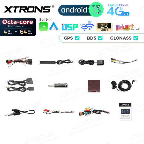Fiat Panda 2013-2020 7 " Octa Core 4+64 GB Autoradio multimediale Carplay Android auto 4G LTE PX73PDFL