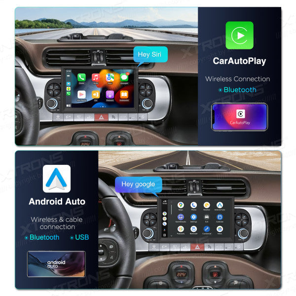 Fiat Panda 2013-2020 7 " Octa Core 4+64 GB Autoradio multimediale Carplay Android auto 4G LTE PX73PDFL