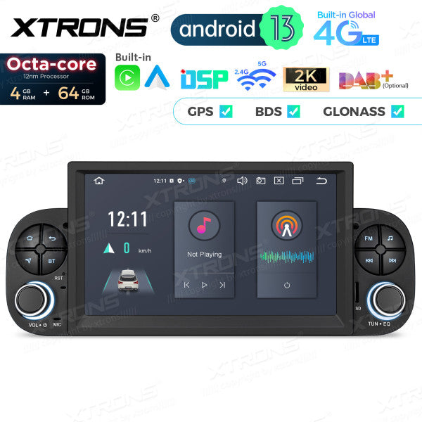 Fiat Panda 2013-2020 7 " Octa Core 4+64 GB Autoradio multimediale Carplay Android auto 4G LTE PX73PDFL