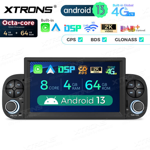 Fiat Panda 2013-2020 7 " Octa Core 4+64 GB Autoradio multimediale Carplay Android auto 4G LTE PX73PDFL