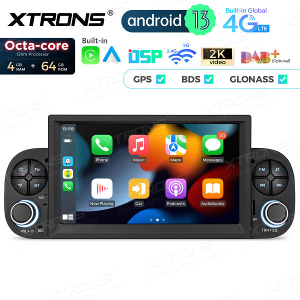 Fiat Panda 2013-2020 7 " Octa Core 4+64 GB Autoradio multimediale Carplay Android auto 4G LTE PX73PDFL