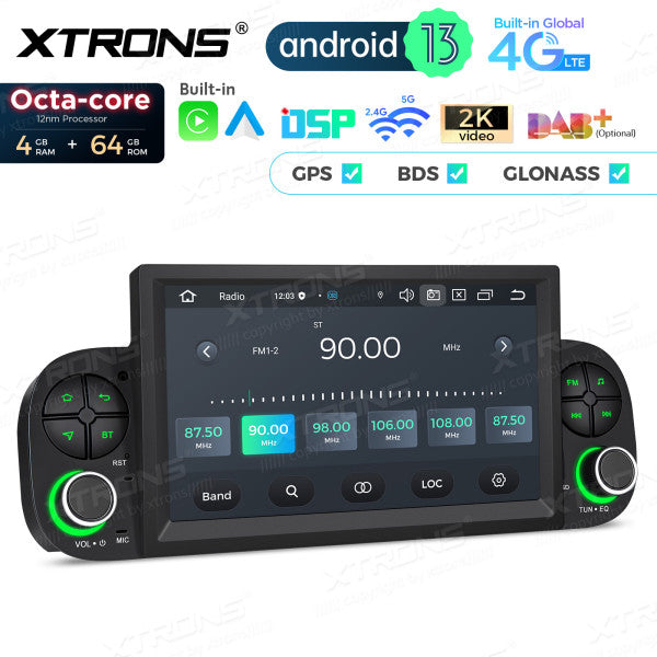 Fiat Panda 2013-2020 7 " Octa Core 4+64 GB Autoradio multimediale Carplay Android auto 4G LTE PX73PDFL