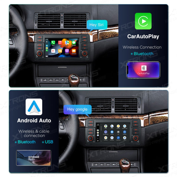 BMW E46 M3/ Rover 75/ MG ZT 7" Android 14 4/64gb octacore Car Radio DVD Player 4G DSP CarPlay Android Auto wireless PX7446BL