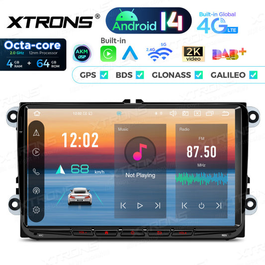 Android 14 da 9" ,  Octa Core 4+64 GB, 4G Carplay Android auto DAB -integrato Volkswagen/Seat/Skoda PX94MTVDAB