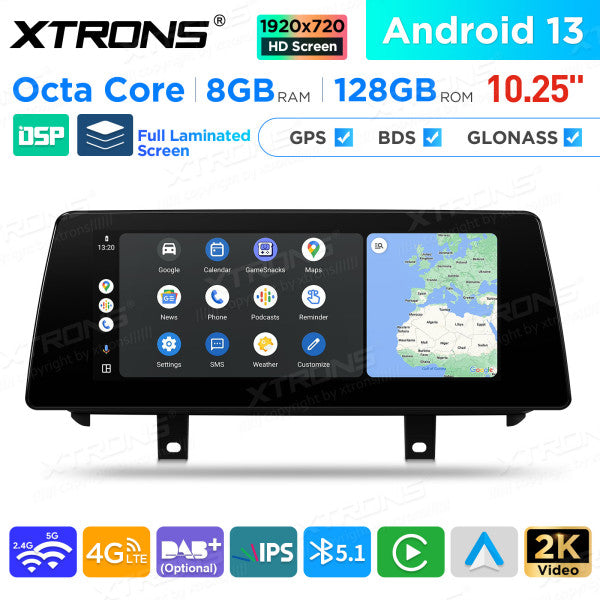 BMW X5 F15/X6 F16 NBT/EVO System 10,25'' Android 13 2K IPS Car Radio 8 Core 8+128 GB 4GLTE CarPlay Android Auto DSP QAB12NB12X5N