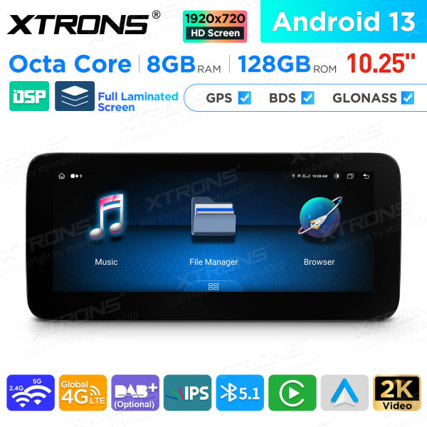 MERCEDES BENZ A-Class W176 CLA-Class C117 NGT 4.5 4.7 ( 2013-2015) 10.25'' Android 13 8 Core 8+128GB Car Radio For with 4G CarPlay QAM1245