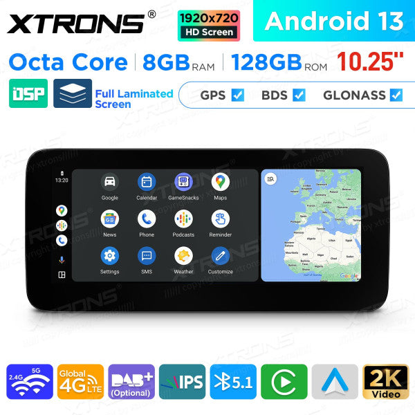 MERCEDES BENZ A-Class W176 CLA-Class C117 NGT 4.5 4.7 ( 2013-2015) 10.25'' Android 13 8 Core 8+128GB Car Radio For with 4G CarPlay QAM1245