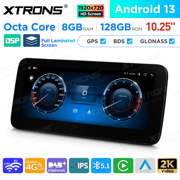MERCEDES BENZ A-Class W176 CLA-Class C117 NGT 4.5 4.7 ( 2013-2015) 10.25'' Android 13 8 Core 8+128GB Car Radio For with 4G CarPlay QAM1245