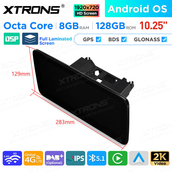 Mercedes W176 / C117 / X156 / W463 (2016-2018) 12.3" Android 14 Octa Core 8/128 GB Car Radio CarPlay 4G Android Auto DSP QAM1250M12C5