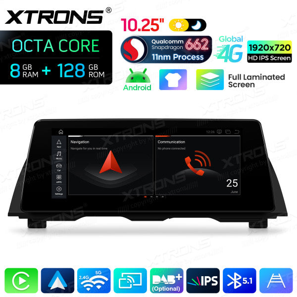 BMW 5 Series F10/ F11 CIC/ NBT 10,25'' Android OS Car Radio 8 Core 8-128 GB with 4G LTE CarPlay Android Auto DSP QBBH14CIB12FV