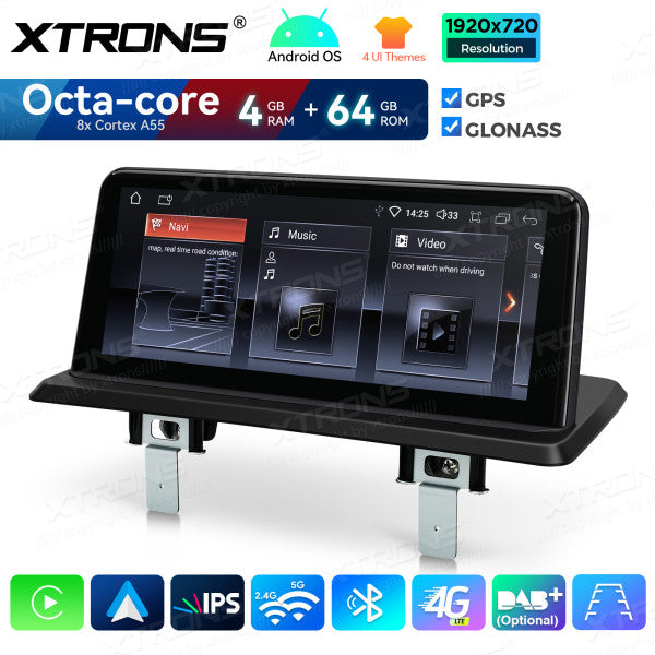 BMW Serie 1 E81/E82/E87/E88 SENZA MONITOR DI SERIE Android OS da 10,25" Carplay Android auto wireless 4G Octa Core 4GB/64 GB QDB1087UNL