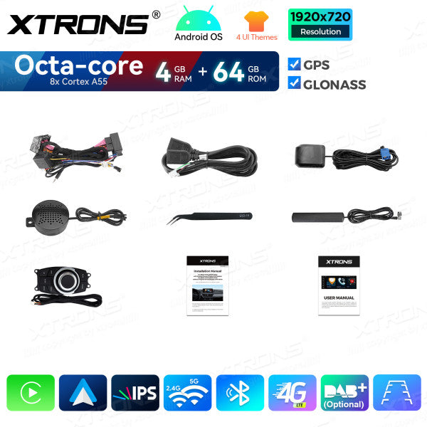 BMW X1 E84 SENZA MONITOR ORIGINALE 10,25'' Android OS 4/64 GB Octacore HD IPS 4G CarPlay Android Auto DSP QDB10X1UN