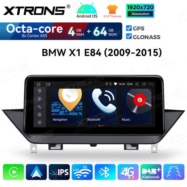 BMW X1 E84 SENZA MONITOR ORIGINALE 10,25'' Android OS 4/64 GB Octacore HD IPS 4G CarPlay Android Auto DSP QDB10X1UN
