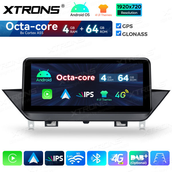 BMW X1 E84 SENZA MONITOR ORIGINALE 10,25'' Android OS 4/64 GB Octacore HD IPS 4G CarPlay Android Auto DSP QDB10X1UN