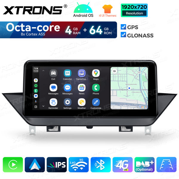 BMW X1 E84 SENZA MONITOR ORIGINALE 10,25'' Android OS 4/64 GB Octacore HD IPS 4G CarPlay Android Auto DSP QDB10X1UN