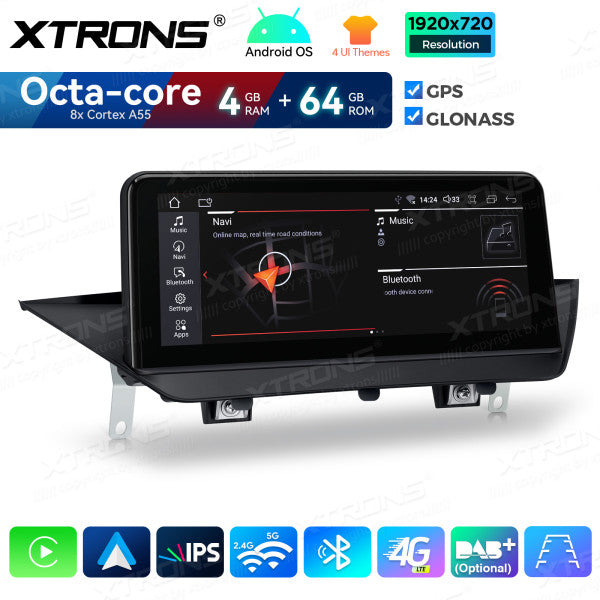 BMW X1 E84 SENZA MONITOR ORIGINALE 10,25'' Android OS 4/64 GB Octacore HD IPS 4G CarPlay Android Auto DSP QDB10X1UN
