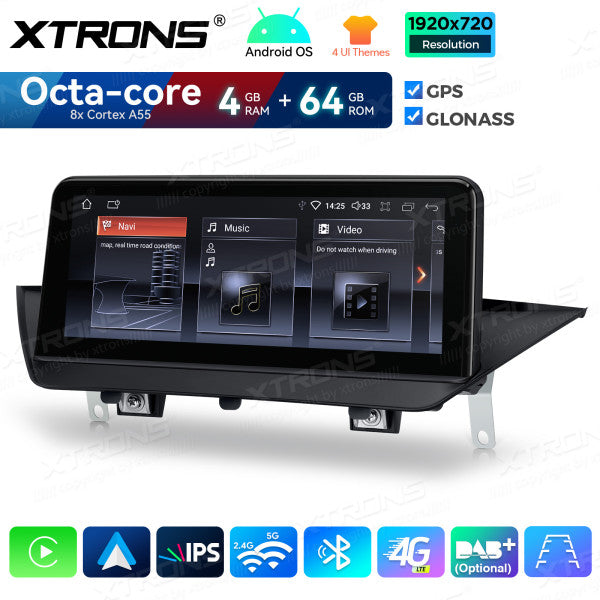 BMW X1 E84 SENZA MONITOR ORIGINALE 10,25'' Android OS 4/64 GB Octacore HD IPS 4G CarPlay Android Auto DSP QDB10X1UN