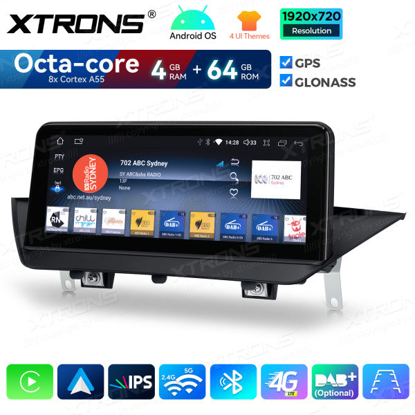 BMW X1 E84 SENZA MONITOR ORIGINALE 10,25'' Android OS 4/64 GB Octacore HD IPS 4G CarPlay Android Auto DSP QDB10X1UN
