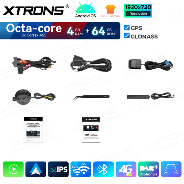 BMW X5 E70 X6 E71 CCC/CIC/NBT 10,25'' Android OS 8 Core 4+64GB 4G LTE CarPlay Android Auto DSP QDB10X5CC