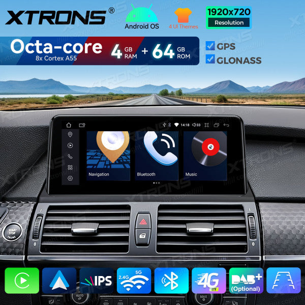 BMW X5 E70 X6 E71 CCC/CIC/NBT 10,25'' Android OS 8 Core 4+64GB 4G LTE CarPlay Android Auto DSP QDB10X5CC