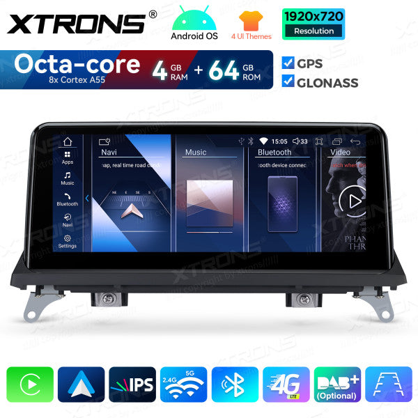 BMW X5 E70 X6 E71 CCC/CIC/NBT 10,25'' Android OS 8 Core 4+64GB 4G LTE CarPlay Android Auto DSP QDB10X5CC
