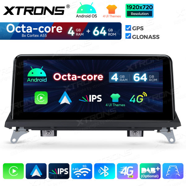 BMW X5 E70 X6 E71 CCC/CIC/NBT 10,25'' Android OS 8 Core 4+64GB 4G LTE CarPlay Android Auto DSP QDB10X5CC