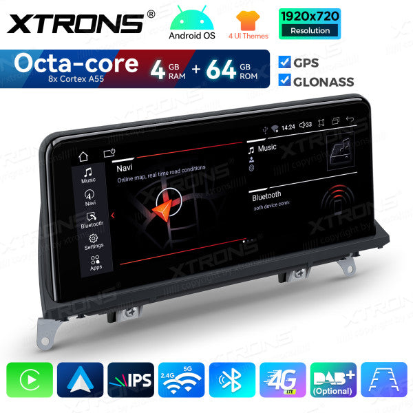 BMW X5 E70 X6 E71 CCC/CIC/NBT 10,25'' Android OS 8 Core 4+64GB 4G LTE CarPlay Android Auto DSP QDB10X5CC
