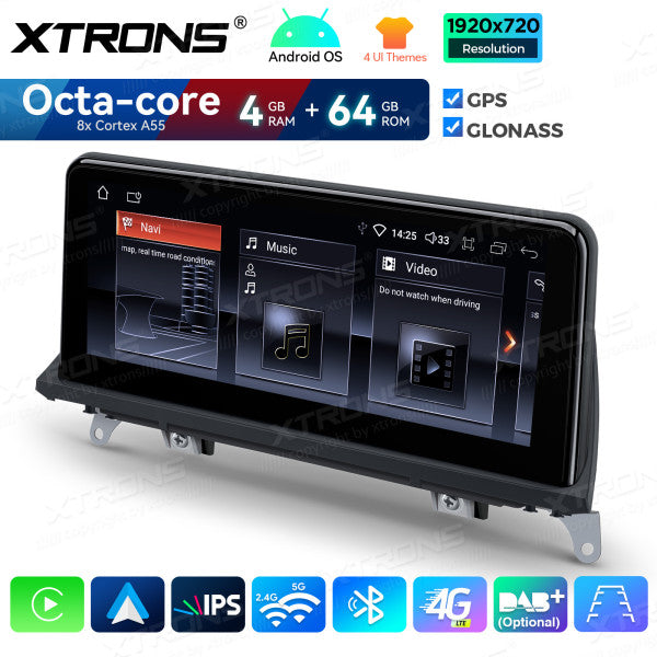 BMW X5 E70 X6 E71 CCC/CIC/NBT 10,25'' Android OS 8 Core 4+64GB 4G LTE CarPlay Android Auto DSP QDB10X5CC