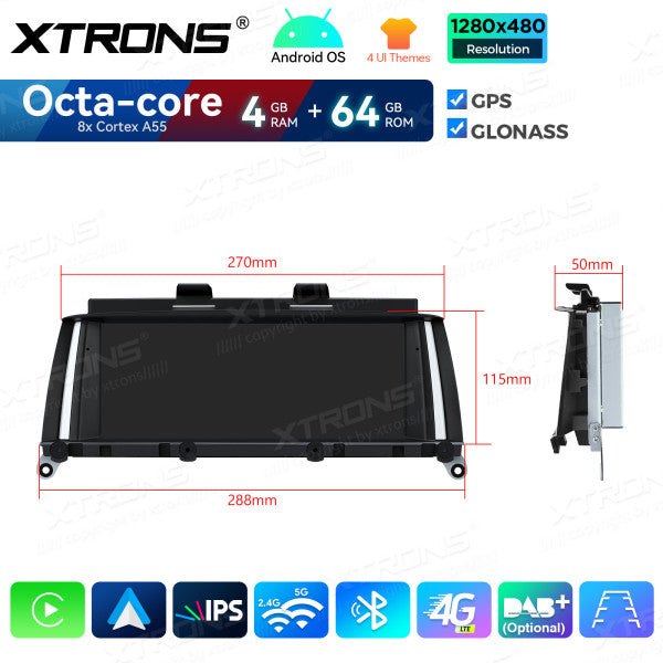 BMW X3 F25 CIC / NBT (2011-2016) Android 14 8,8" Carplay Android auto / Octa Core / 4 GB di RAM e 64 GB di ROM QDB80X3CI