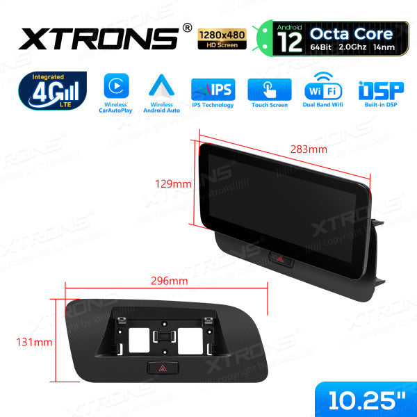 Audi Q5 2009-2016 10,25" Android 14 Wireless CarPlay Android Auto Radio Multimedia 4G DSP Navigatore QEA12UCA12Q5L