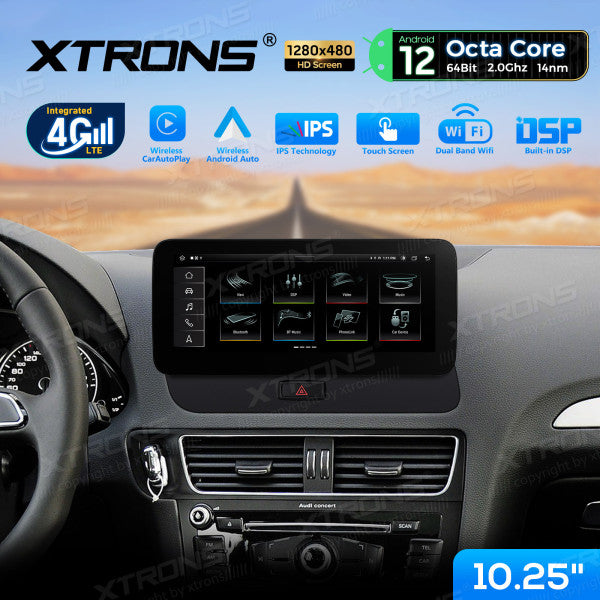 Audi Q5 2009-2016 10,25" Android 14 Wireless CarPlay Android Auto Radio Multimedia 4G DSP Navigatore QEA12UCA12Q5L