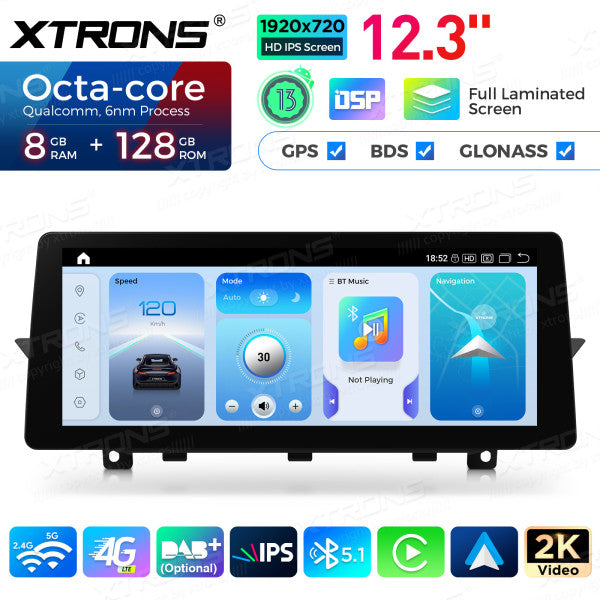 BMW X1 E84 NBT/CIC/EVO System 12.3'' Android 14 HD IPS Multimedia Player 4G CarPlay Android Auto DSP QGB23CIB12X1