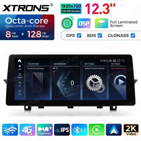 BMW X1 E84 NBT/CIC/EVO System 12.3'' Android 14 HD IPS Multimedia Player 4G CarPlay Android Auto DSP QGB23CIB12X1