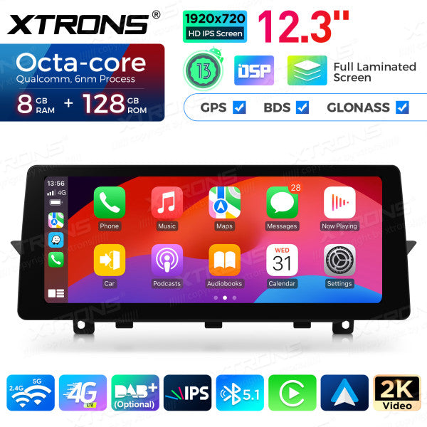 BMW X1 E84 NBT/CIC/EVO System 12.3'' Android 14 HD IPS Multimedia Player 4G CarPlay Android Auto DSP QGB23CIB12X1