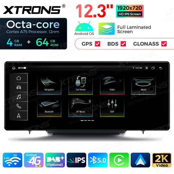 Audi A3 S3 RS3 2013-2018 MIB Android 13 Octa Core 4+64 GB 12,3" Carplay Android Auto wireless QLA23A3