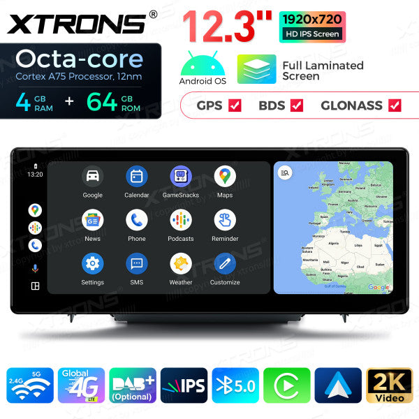 Audi A3 S3 RS3 2013-2018 MIB Android 13 Octa Core 4+64 GB 12,3" Carplay Android Auto wireless QLA23A3
