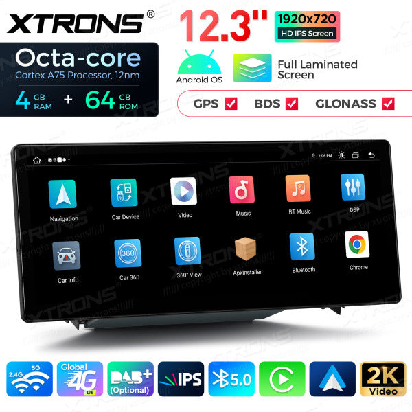 Audi A3 S3 RS3 2013-2018 MIB Android 13 Octa Core 4+64 GB 12,3" Carplay Android Auto wireless QLA23A3
