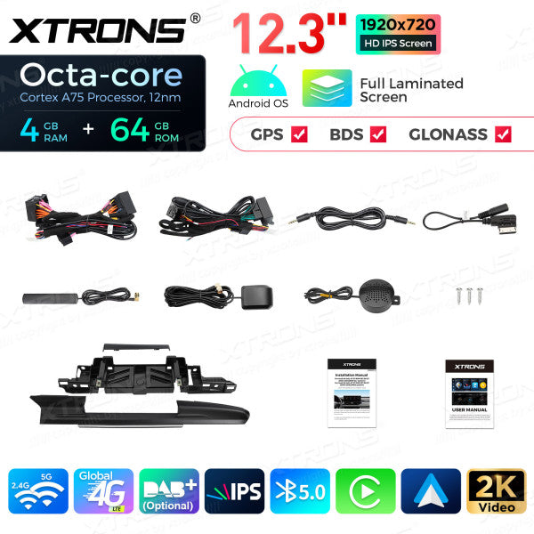 Audi A6 A7 RS6 RS7 S6 S7(C7) MMI 3G 3G+ ( 2012-2019) Android 13 12,3" Octa core 4/64 GB Wireless CarPlay Android Auto 4G QLA23A6L