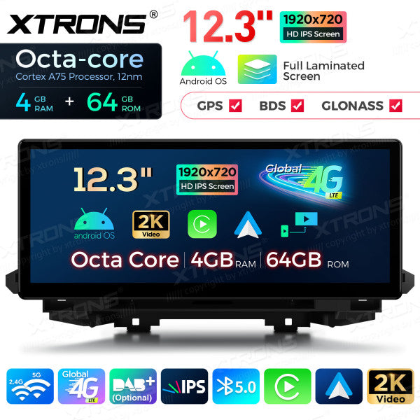 AUDI Q5 SQ5 (2017-2020) con sistema MIB2 12,3 "Android 4G LTE globale Octa Core 4+64 GB con schermo IPS 2K carplay android auto QLA23Q5NL