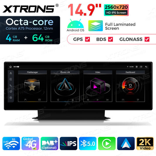 AUDI Q5 SQ5 (2017-2020) con sistema MIB2 14,9 "Android 4G LTE globale Octa Core 4+64 GB con schermo IPS 2K carplay android auto QLA42Q5NL